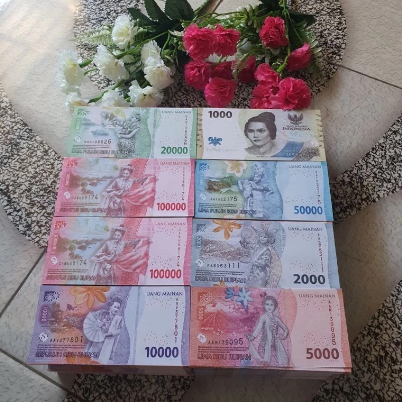 100 Lembar Uang Mainan Mirip Asli/ Uang Mainan Anak Uang Mahar Harga Per 100Lembar