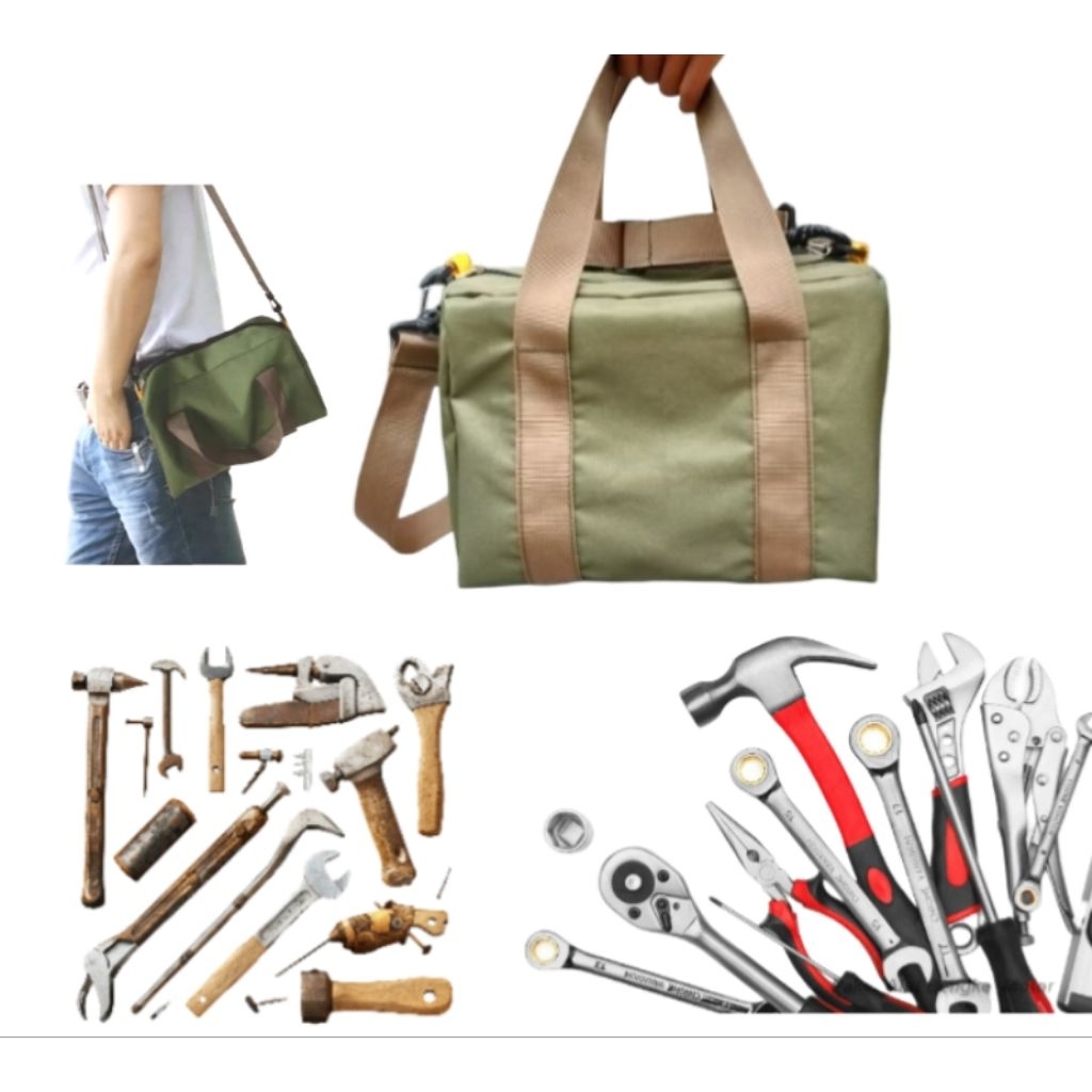 tas peralatan kerja teknisi bengkel dan bangunan model slempang