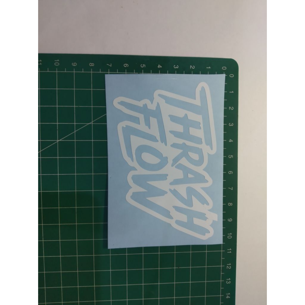 

stiker cutting trash flow