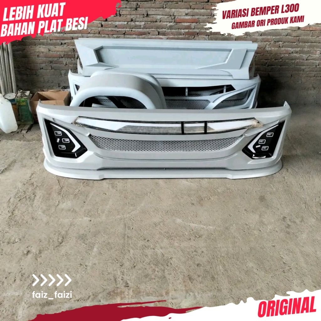 Bemper L300 Model Jb 5 Mentahan Poxy Bahan Plat Besi Tanpa Lampu