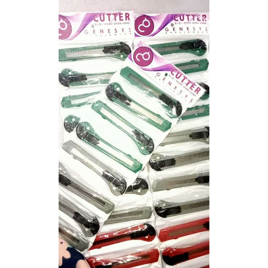 

PAKET USAHA - Pisau Cutter Genesys - Pisau Cutter Besar Termurah - 12 PCS ( 1 Lusin)