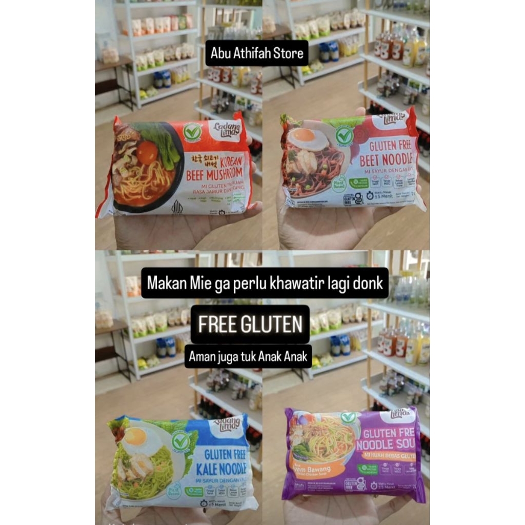 

Paket Mie Sehat Ladang Lima mie bebas gluten enak aman untuk anak dan yang alergi terbuat dari tepung singkong asli