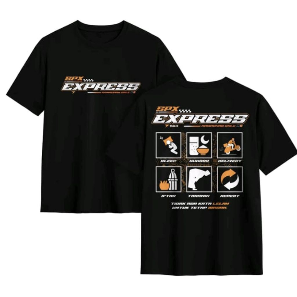 KAOS T-SHIRT SPX EXPRESS-DESAIN KAOS HARIAN KURIR&KATA KATA UNIK