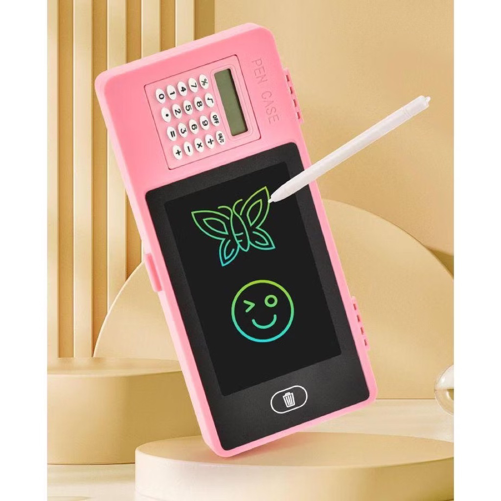 

Kotak Pensil LCD Drawing Pad dengan Kalkulator Back To School Perlengkapan Sekolah Stationary Calculator Multifunction Pencil Case Draw Pad Tab Serbaguna Per Pcs Stationery