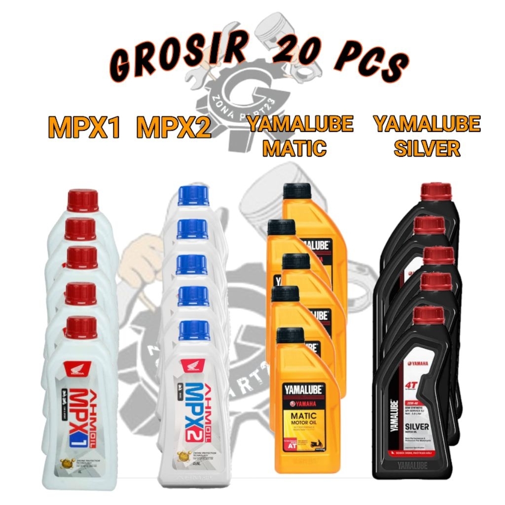 GROSIR ( 20 PCS MIX ) OLI MPX1 MPX2 YAMALUBE MATIC YAMALUBE SILVER OLI PELUMAS MESIN MOTOR BEST SELL