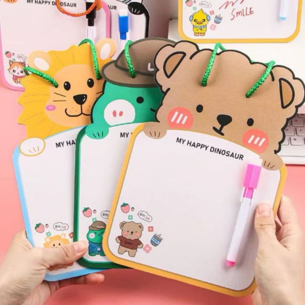 

￼Papan Tulis Mini Anak Karakter Lucu / Papan Tulis Anak Free Spidol Bisa Dihapus Dan Tali