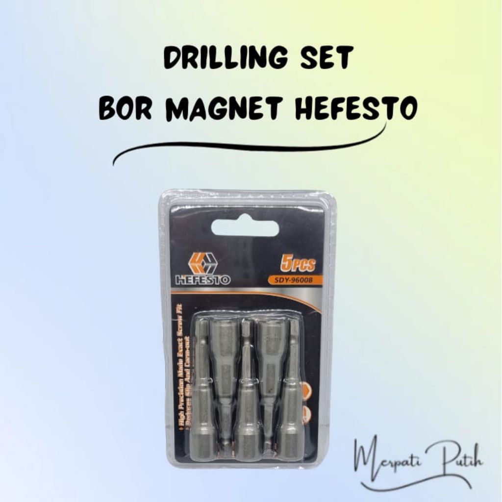 Drilling SET /Mata Kunci Sok Bor Magnet HEFESTO