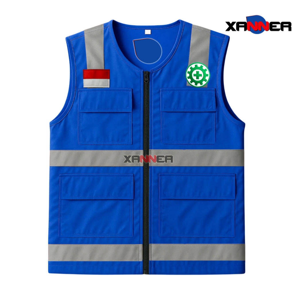 Rompi Safety - Rompi Safety  - Vest Safety - Rompi Lapangan - Rompi Kerja - Rompi Proyek UNISEX Pria
