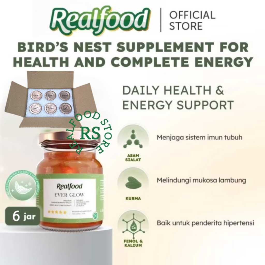 

Realfood Ever Glow 6 Jar Box Polos Semi Concentrated | Minuman Sarang Walet Siap Konsumsi