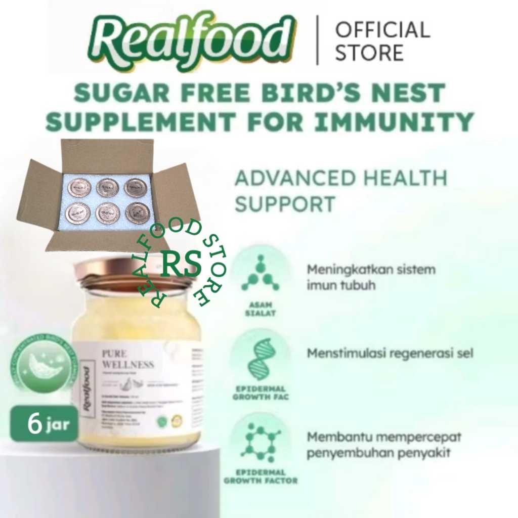 

Realfood Pure Wellness 6 Jar Fully Concentrated Box Polos Gift | Minuman Sarang Burung Walet Siap Konsumsi