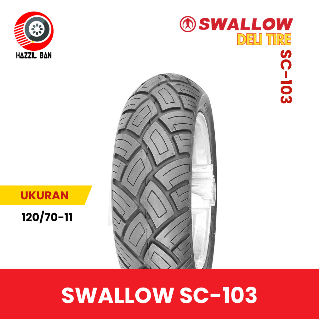 PROMO Ban Motor Ring 11 SWALLOW DELI TIRE SC-103 Ukuran 120/70-11 BAN VESPA DEPAN LX / Ban Vespa LX