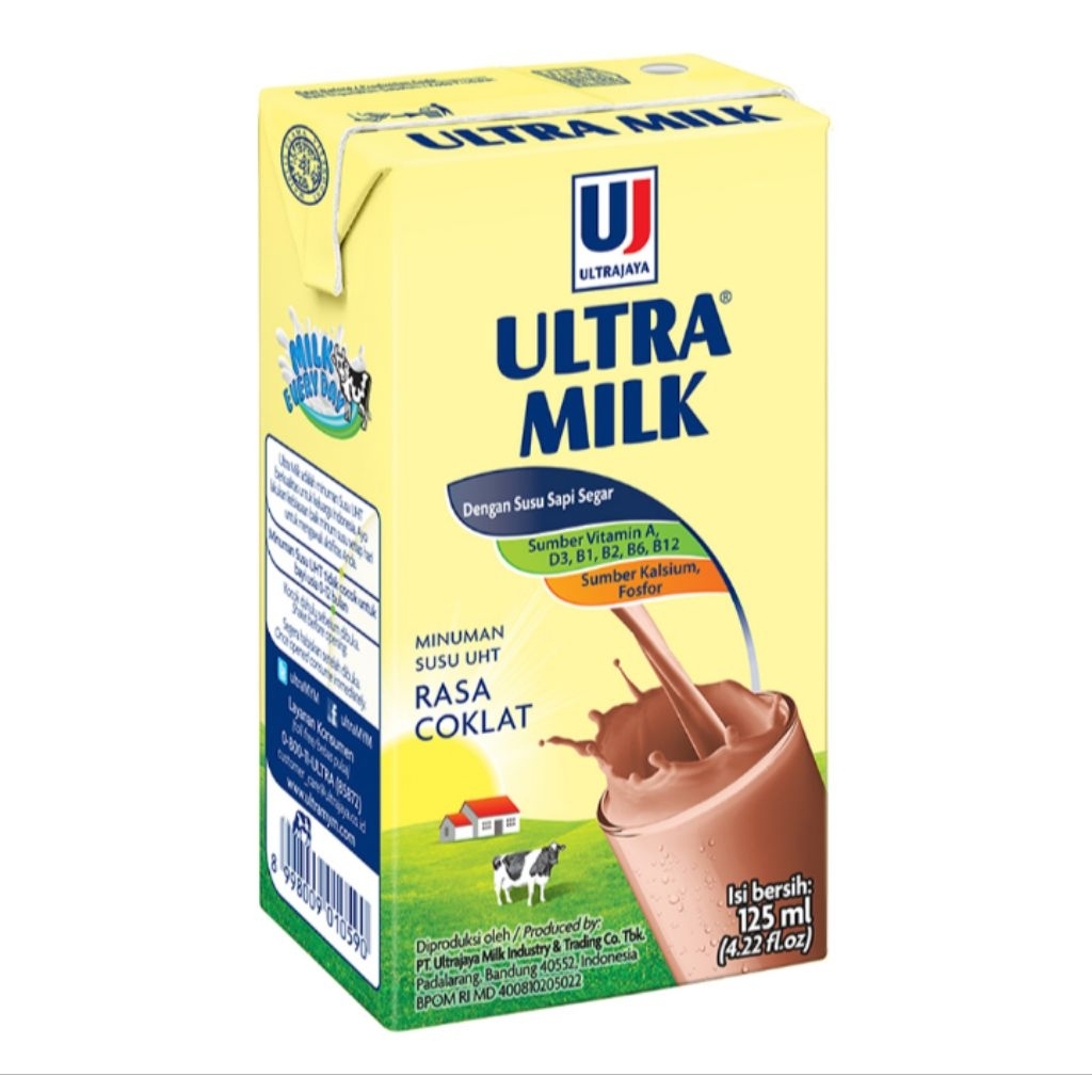 

Ultra Milk Susu UHT Cokelat Kotak 125 ml
