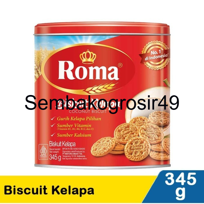 

SSG Roma Biskuit Kelapa 345gr Coconut Biscuit Kemasan Kaleng Biscuits