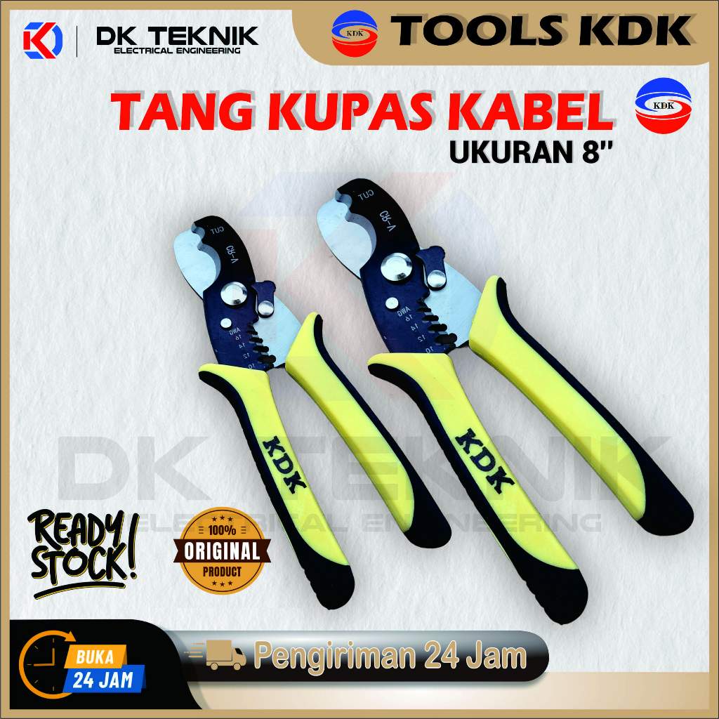 Tang Kupas Kabel / Tang Potong Kabel ukuran 8mm merk KDK Original