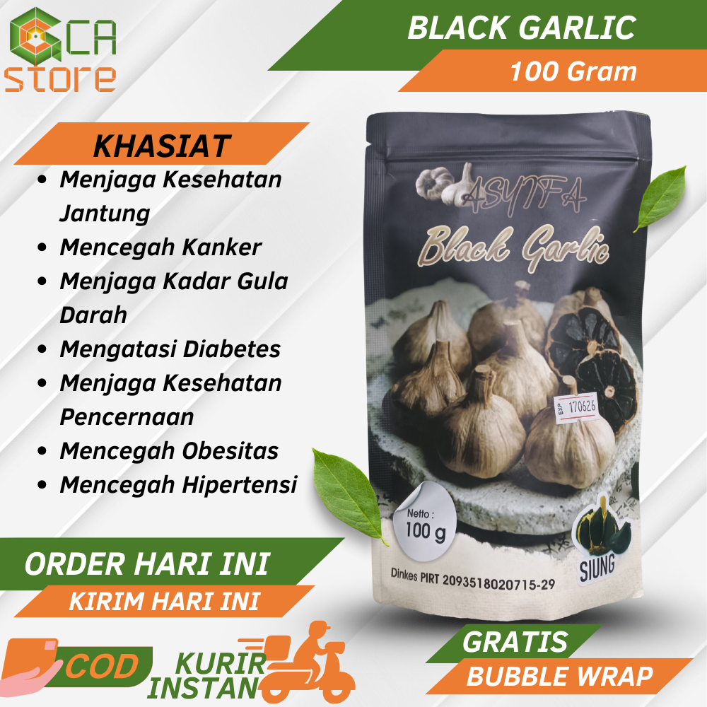 

Asyifa Black Garlic Bawang Hitam Tunggal 100gram