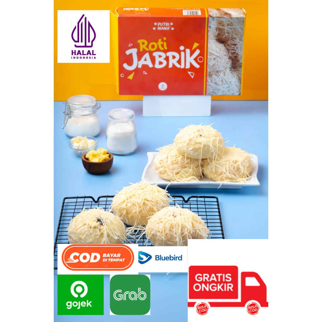 

BELI 2 GRATIS 1 READY LUAR KOTA COD roti jabrig khas bandung / roti jabrik isi 6 / donat jabrik