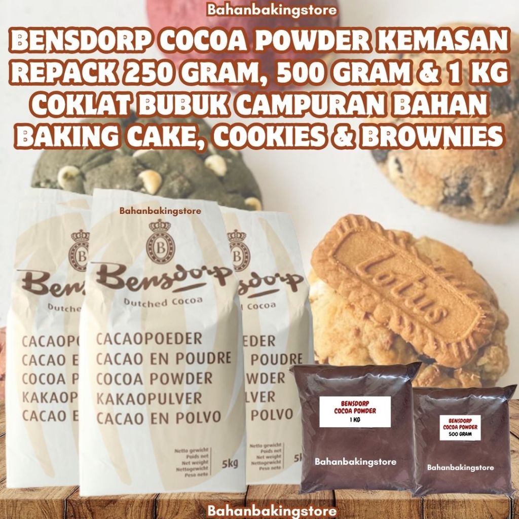 

BENSDORP COCOA POWDER KEMASAN REPACK 1 KG & 500 GRAM | COKELAT BUBUK BENSDORP | COKLAT BUBUK CAMPURAN BAHAN BAKING CAKE, COOKIES & BROWNIES| BARRY CALLEBAUT COCOA AG