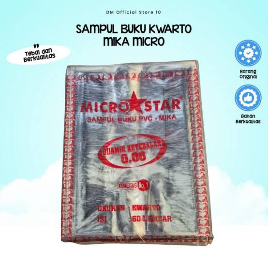 

sampul buku mika bening kecil/besar