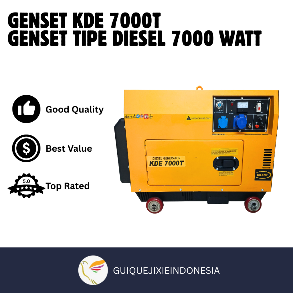 Genset KDE 7000T Genset Tipe Diesel Solar 7000W Watt