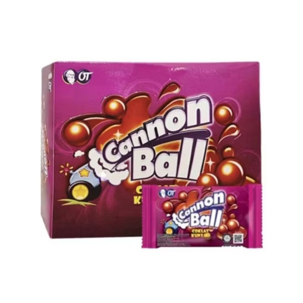 

CANNON BALL COKELAT PERMEN 24X5GR