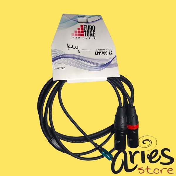 KABEL AUDIO KONVERTER USB TYPE C TO 2X XLR MALE EUROTONE