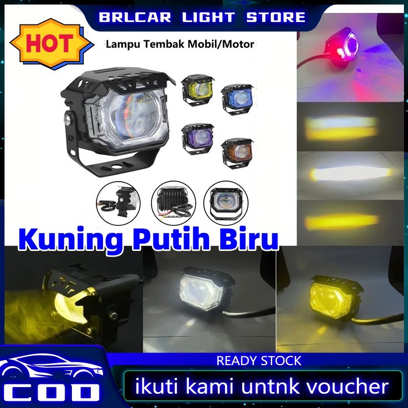 LAMPU LED TEMBAK LASER LAMPU TEMBAK SQL SUPER BRIGHT 20 WATT LAMPU Colorful PutihKuning TEMBAK MOTOR