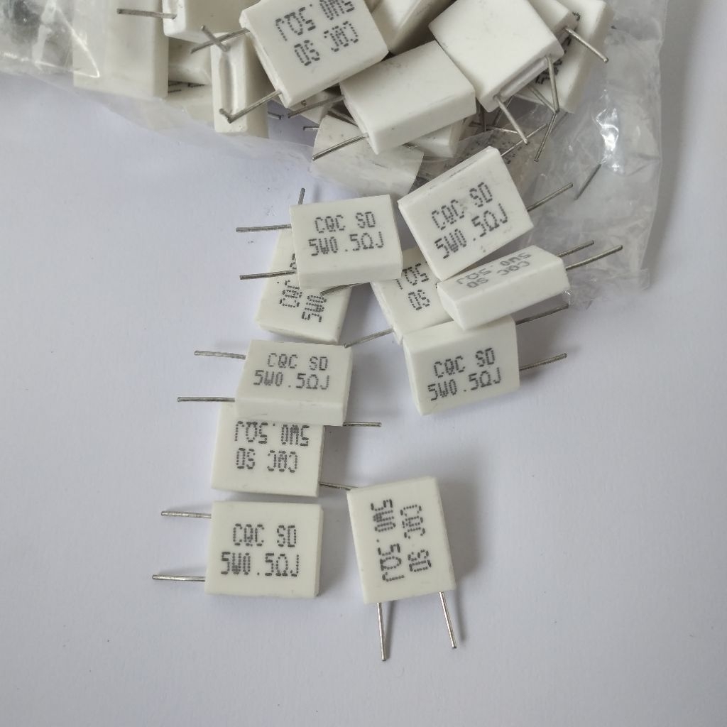 r kapur gepeng 5w 0.5ohm , r kapur 0.5ohm 5w