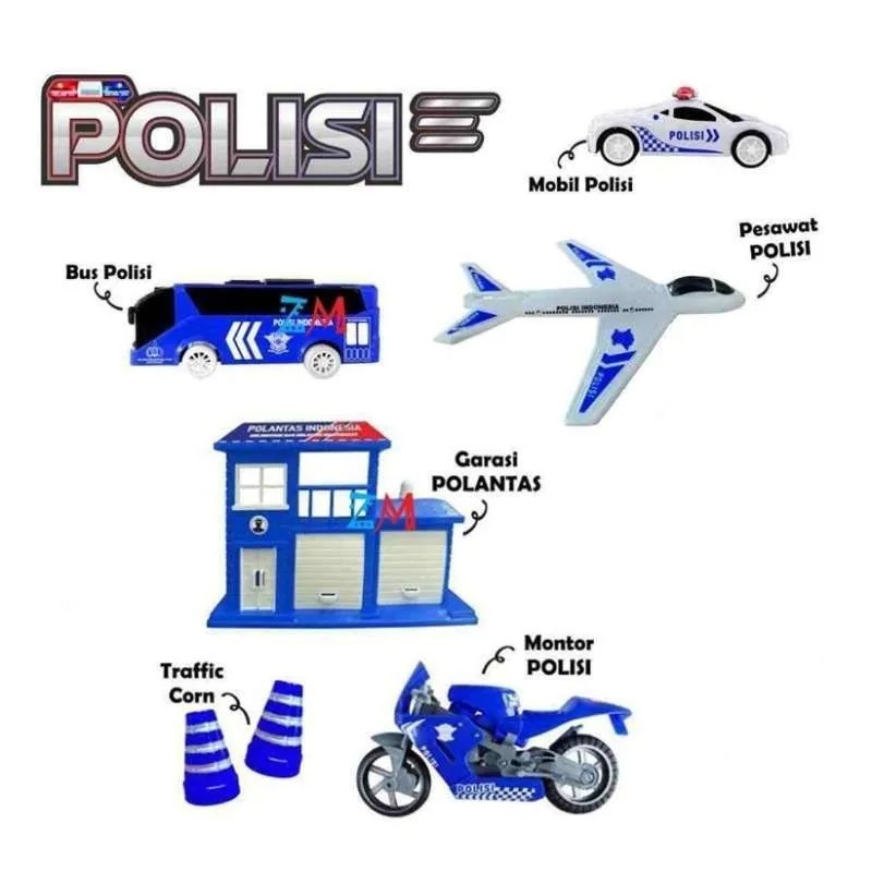 BKH Mainan Anak Set Kantor Polisi + Mobil Lengkap | Mainan Rumah Polisi
