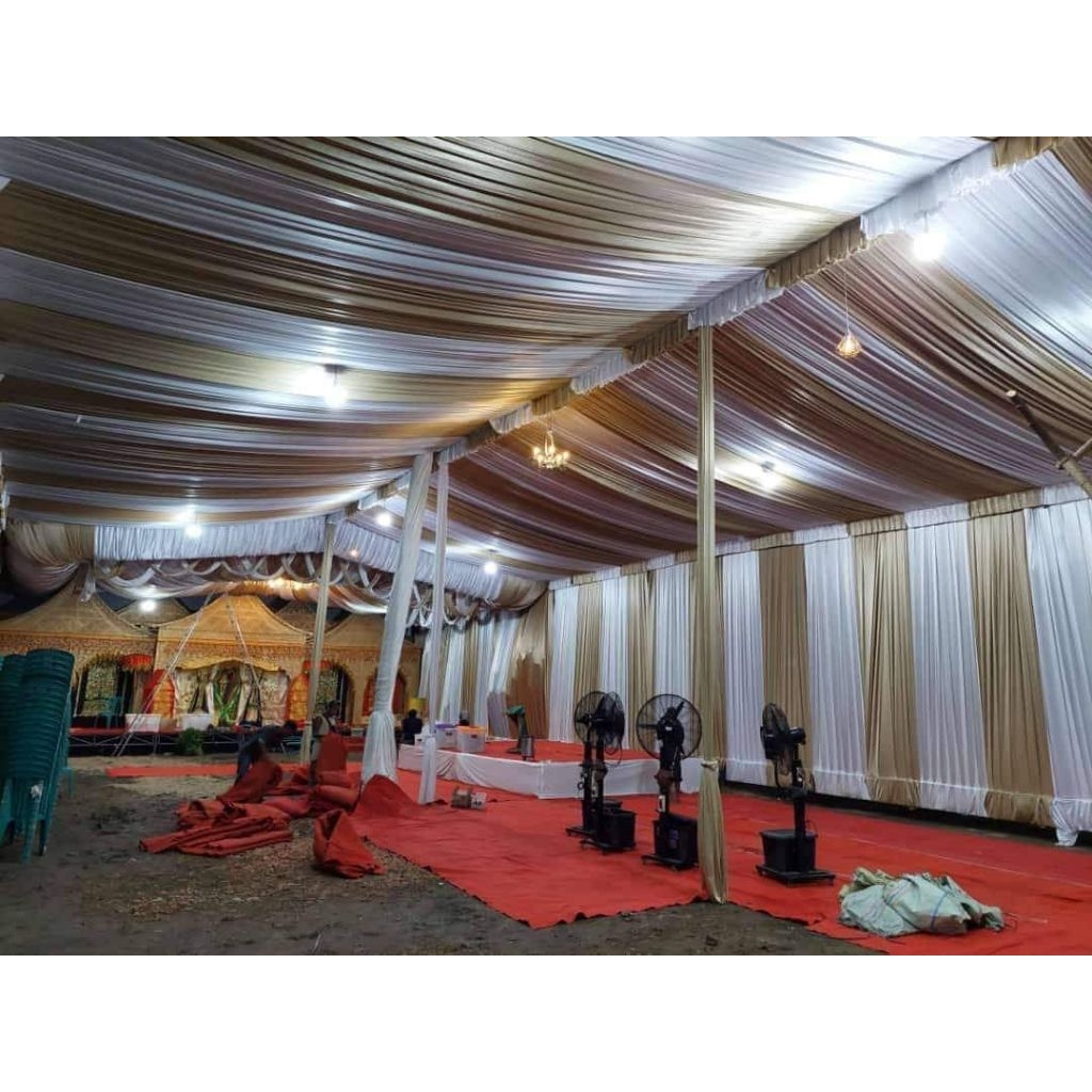 Plafon Tenda Model Sisir Uk 4mx5m / Plapon Tenda Garis / Plafon Tenda serut