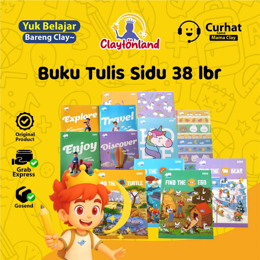 

1pcs Buku Tulis SiDU 38 Lembar Sinar Dunia Back To School Buku 38 Lbr