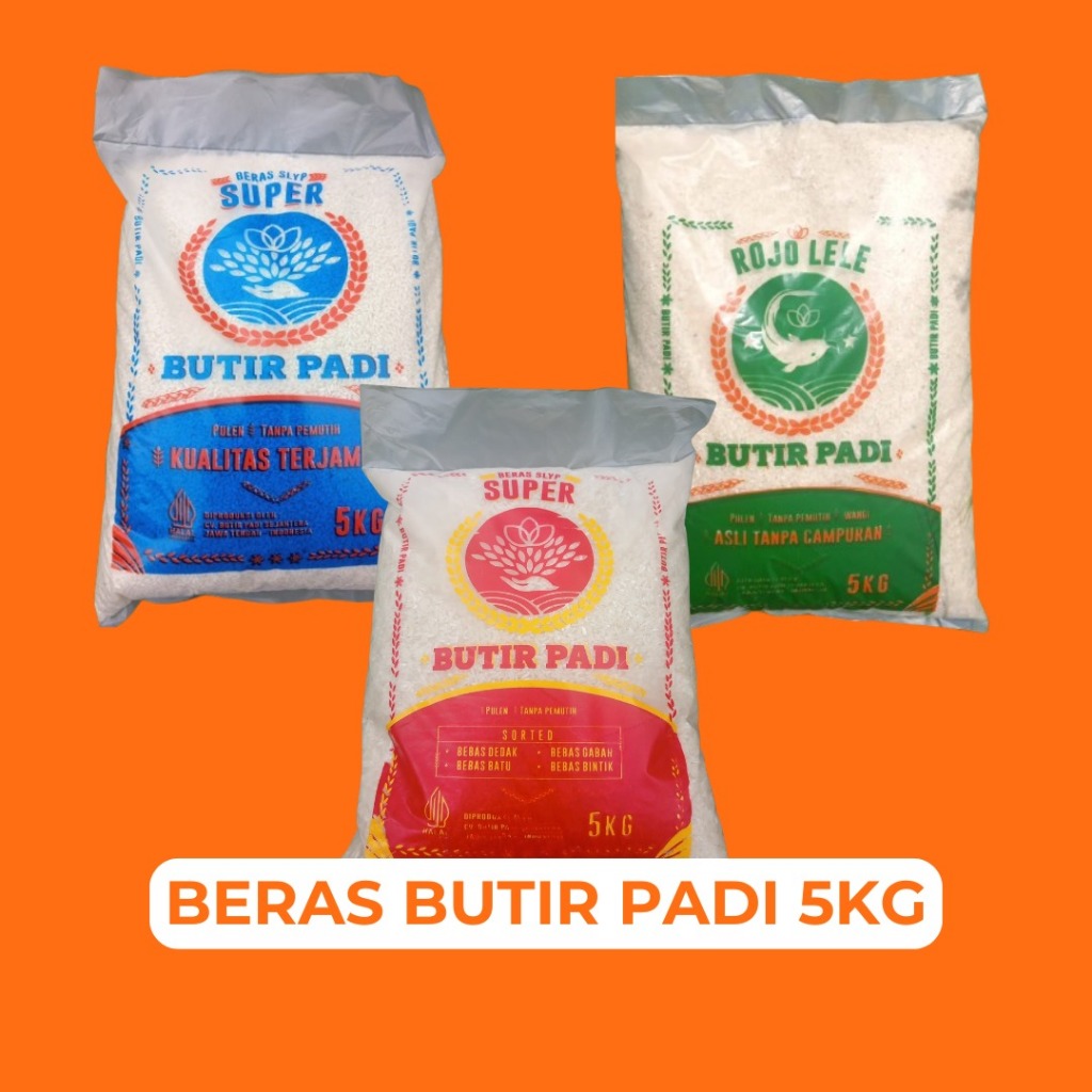 

BERAS BUTIR PADI MERAH/HIJAU/BIRU KEMASAN 5KG