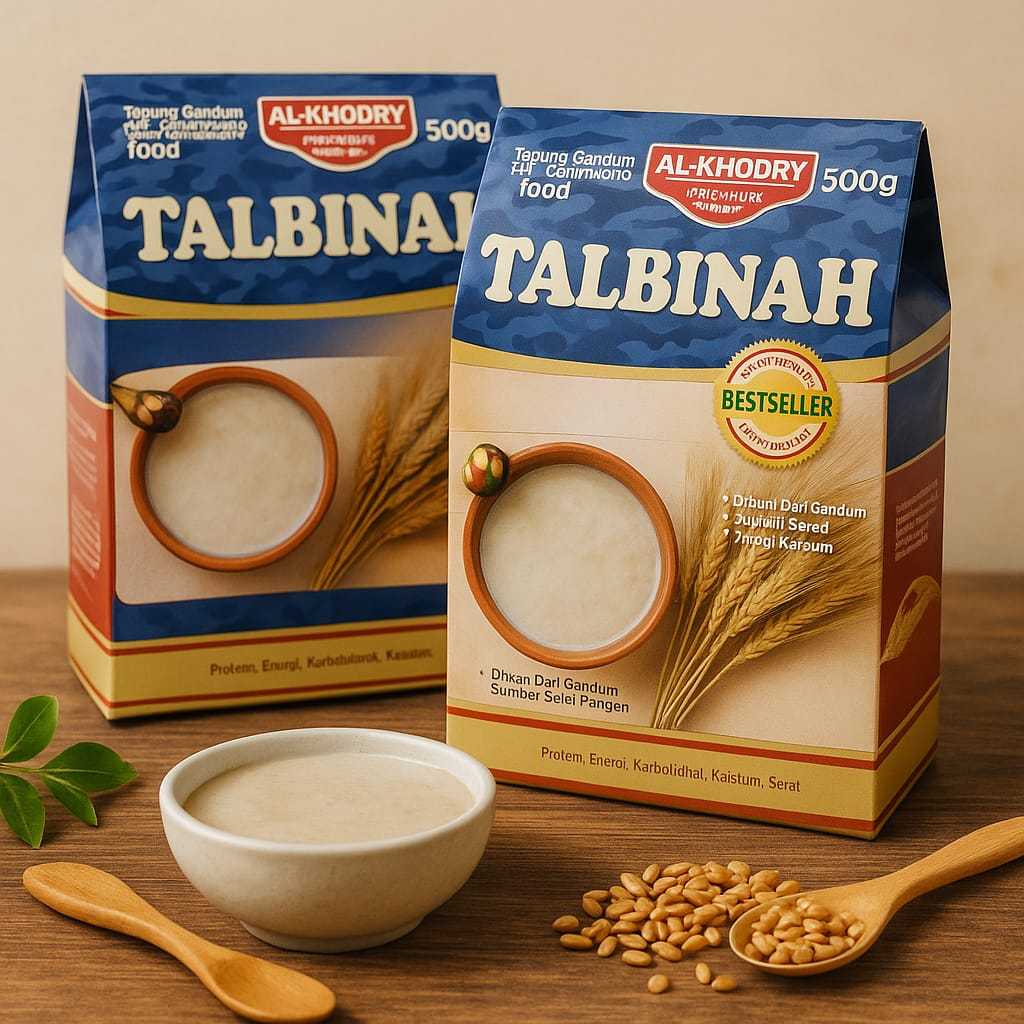 

TALBINAH - 2 BOX Talbinah Al Khodry 500 Bubur Gandum Asli Untuk Asam Lambung BPOM