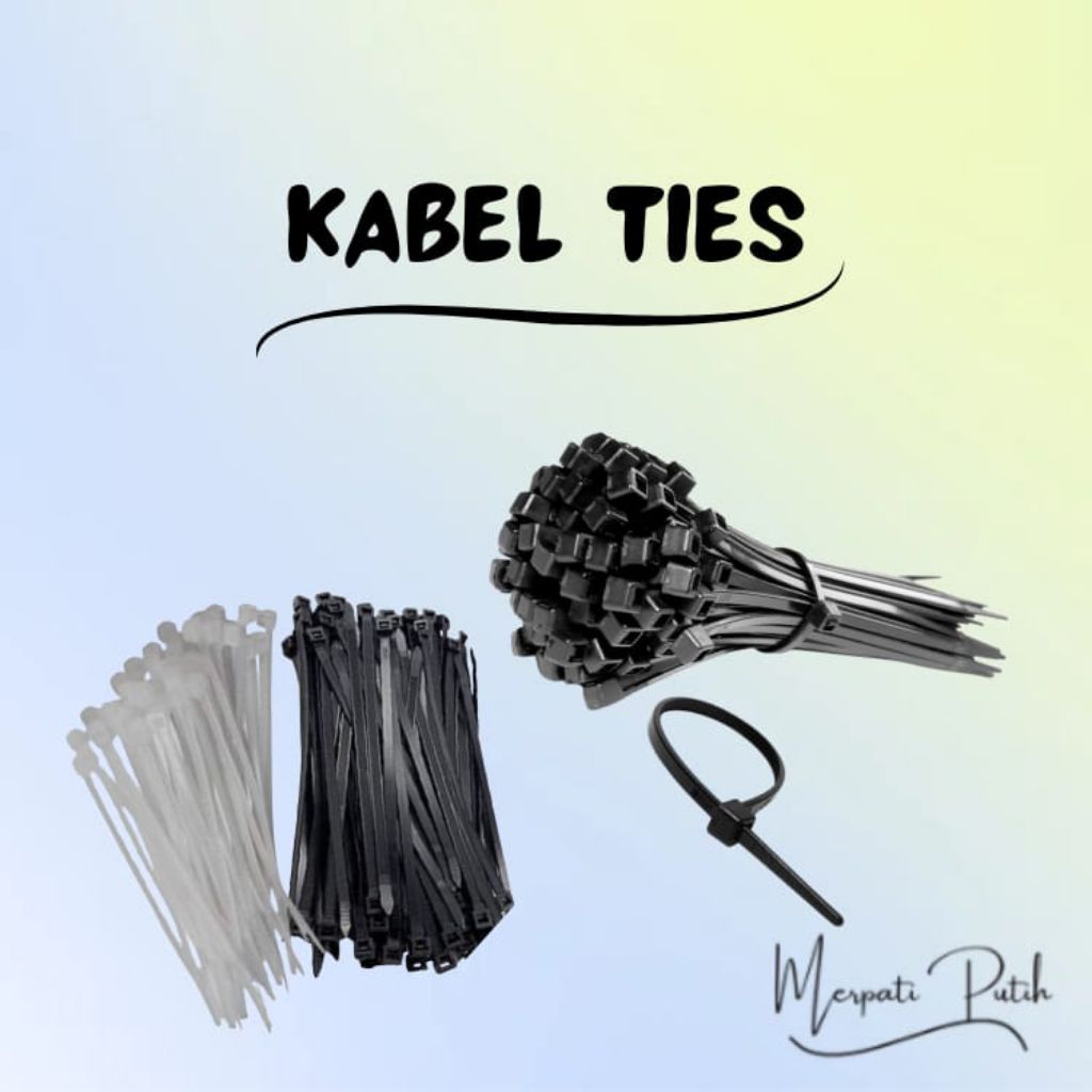 

100pcs KABEL TIES NYLON CABLE HITAM PUTIH 10cm 15cm 20cm 25cm 30cm
