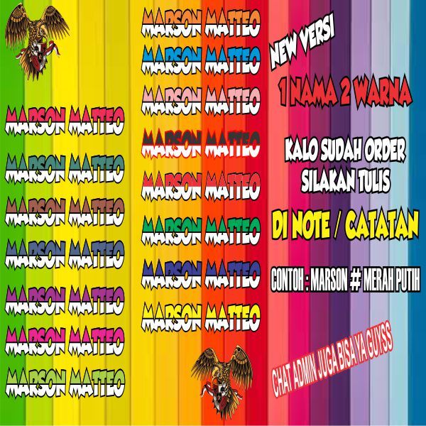 

Sticker Sablon ( NAMA 2 WARNA ) Setrika DTF Stiker Kain Label Nama Baju Karakter Anak Sekolah Pesantren Asrama Name Tag Laundry Sticker