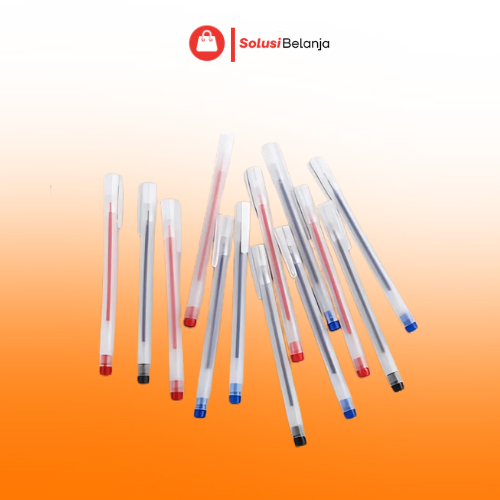 

Pulpen Gel 0.5mm Bolpoin Pena Pulpen Tinta Gel Cair Pena Transparant Pen Gel Y3437