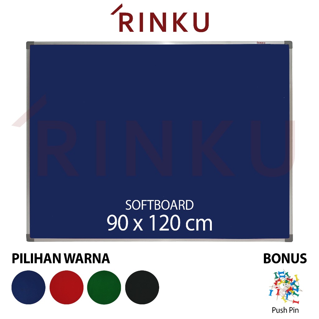 

Softboard Pin Board Cork Board Gantung Bludru Rinku 90x120 cm