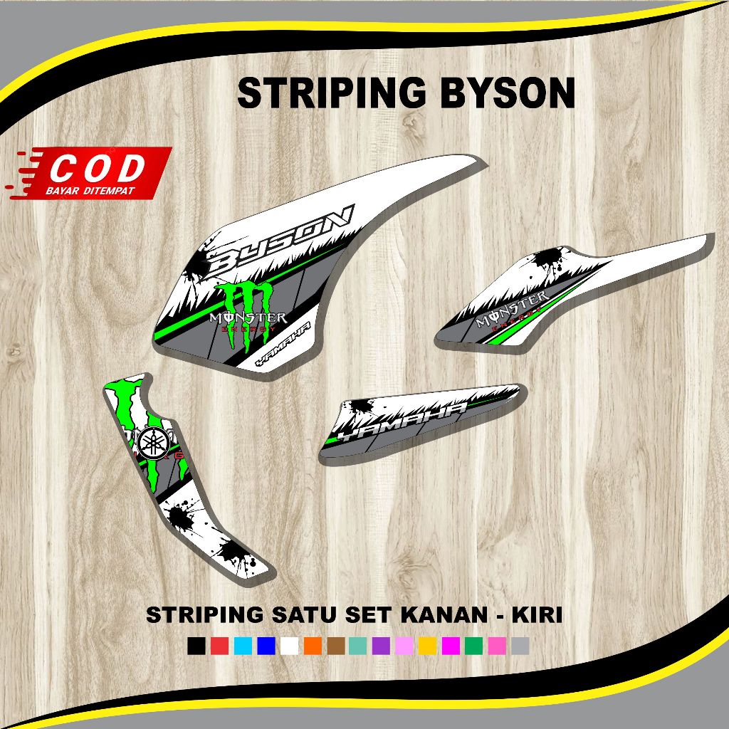 sticker striping variasi YAMAHA BYSON karbu striping variasi BYSON K-001