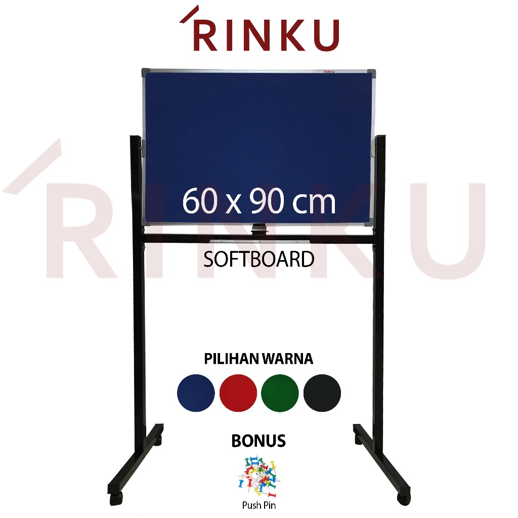 

Softboard Pin Board Cork Board Standing Bludru Rinku 60x90 cm