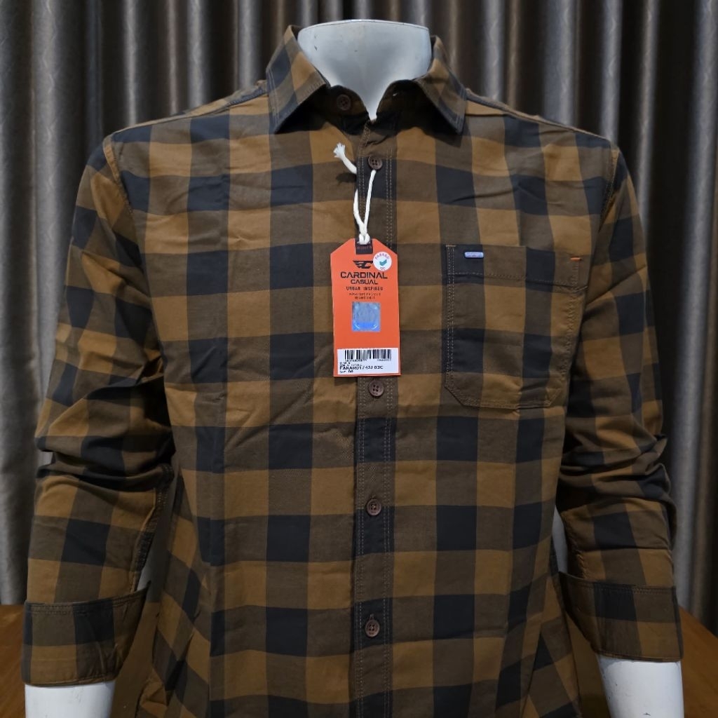 KEMEJA CARDINAL CASUAL ORIGINAL LENGAN PANJANG