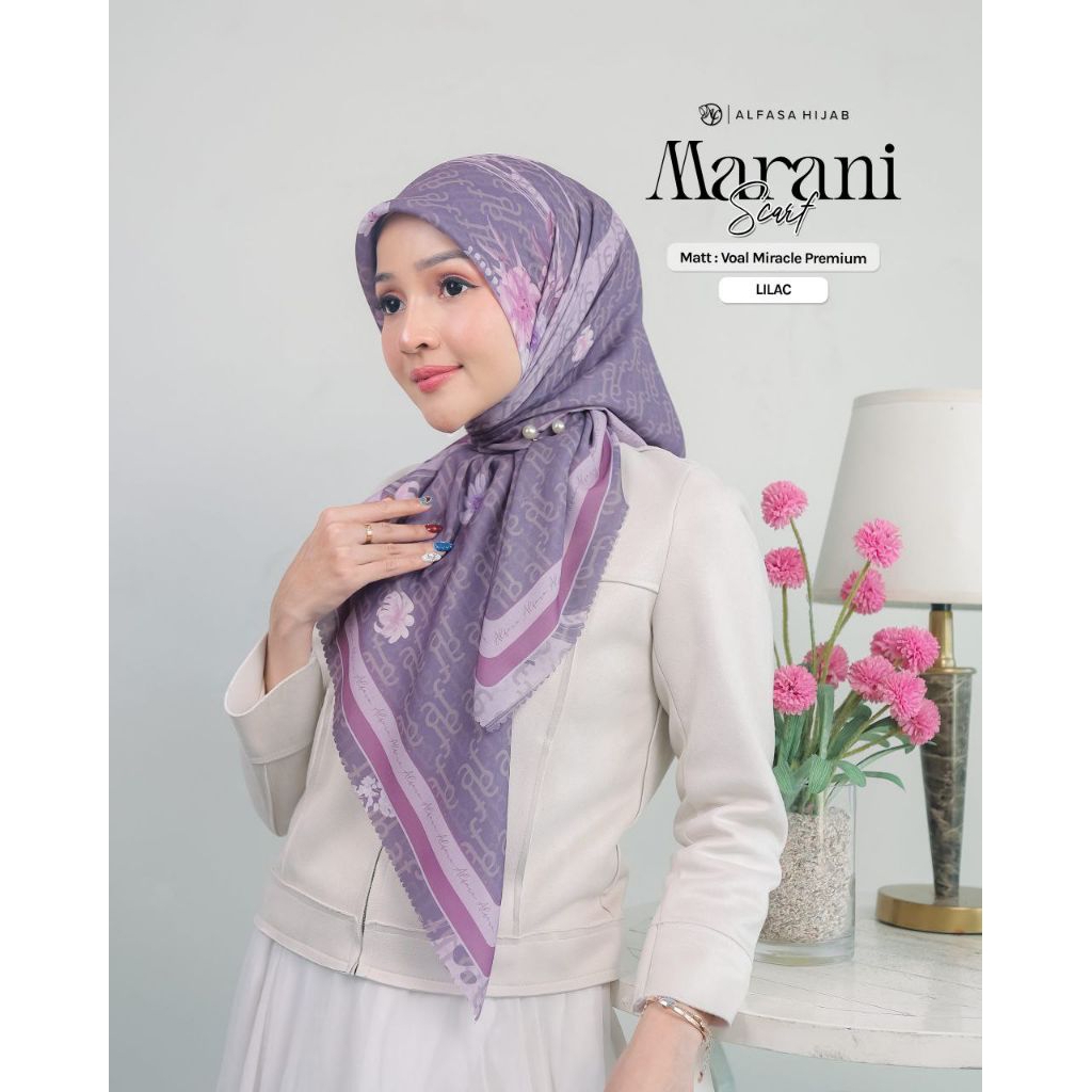 MARANI SCARF BY ALFASA HIJAB √ Hijab segiempat motif √ scarf cantik √ scarf alfasa