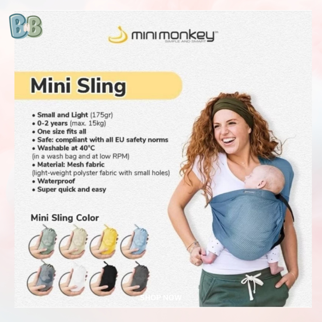 MINI MONKEY Mini Sling | Gendongan Bayi Anak MiniMonkey MiniSling Kecil Ringan Aman