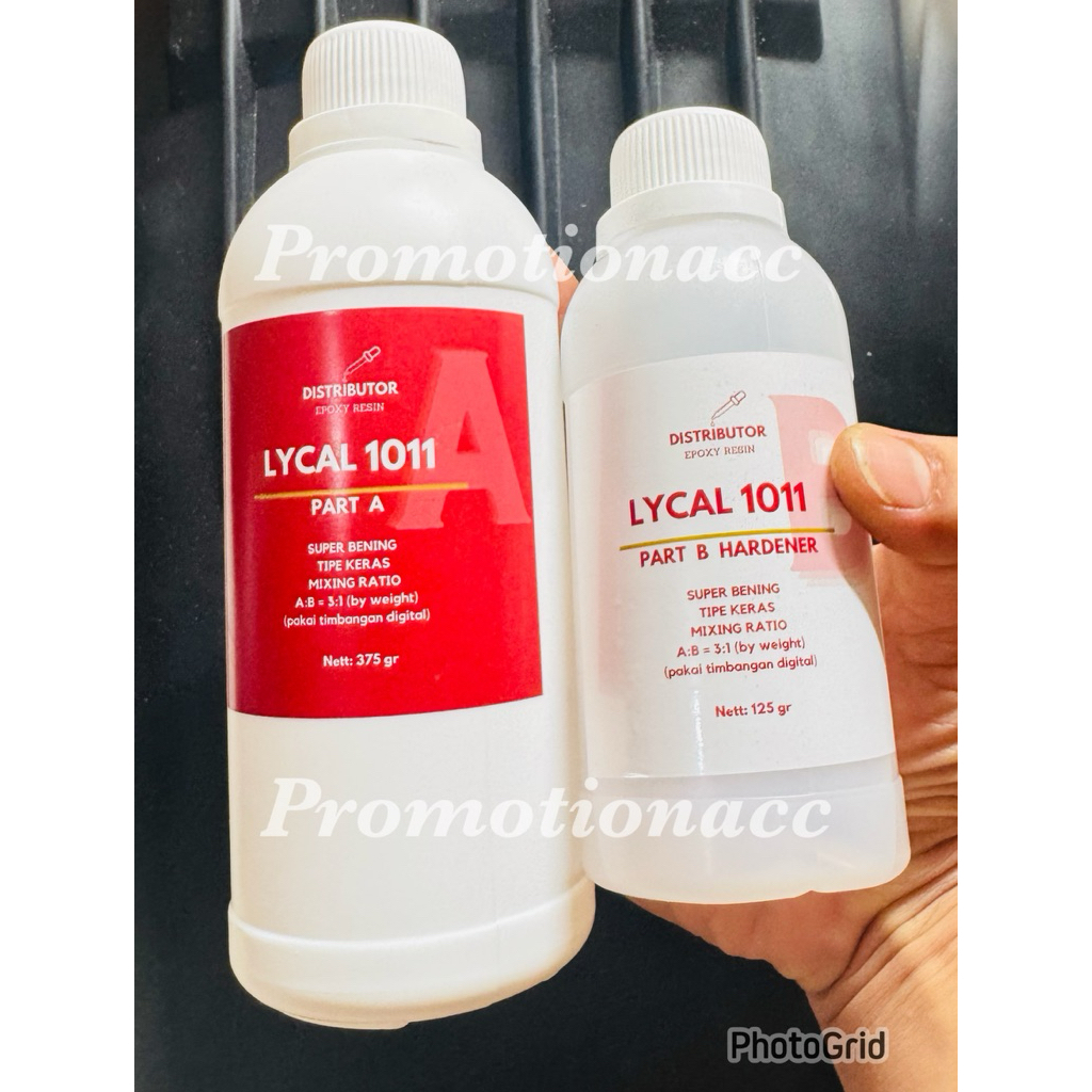 

Lycal Resin 1011 A:B = 3:1 Bening Keras 500gr 100% ORIGINAL Resin Bening Keras Kode 1011 Part A dan Part B