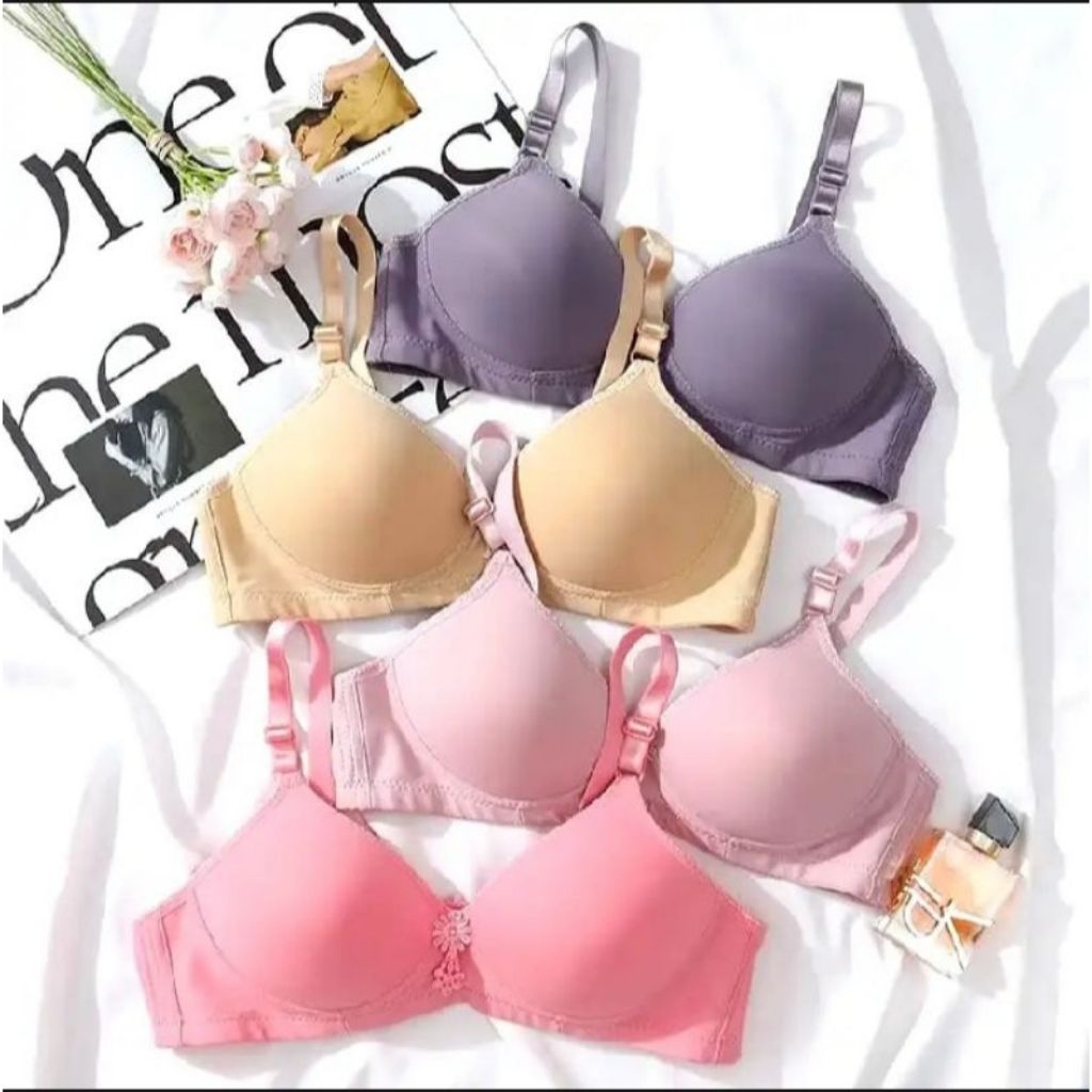Paket isi 6 pcs 3 pcs BH bra wanita tanpa busa tanpa kawat model terkini Bra wanita dewasa remaja Bh