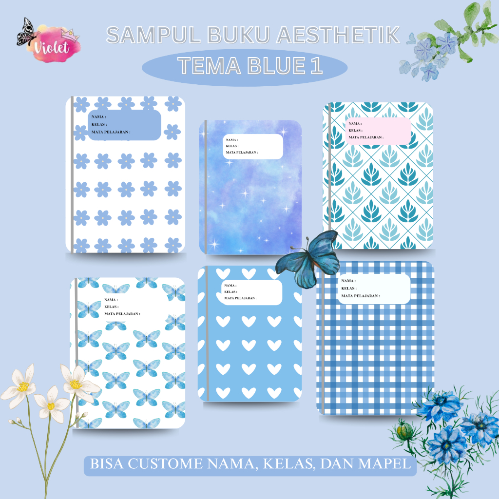 

SAMPUL BUKU TULIS AESTHETIC - BLUE 1