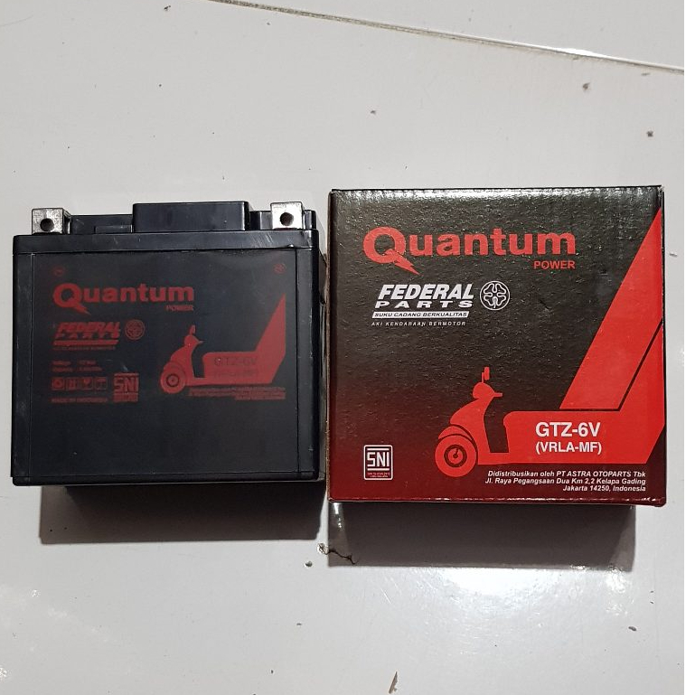 Aki Kering Federal QUANTUM GTZ6V GTZ-6V Vario 125 Vario 150