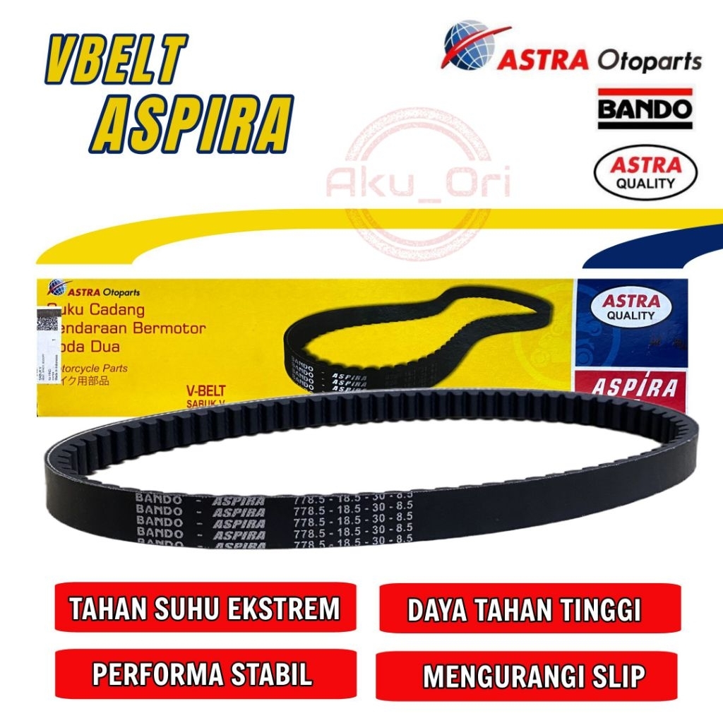 VBELT BEAT (KVY) ASPIRA vanbelt beat spacy scoopy karbu 100% ASTRA otopart