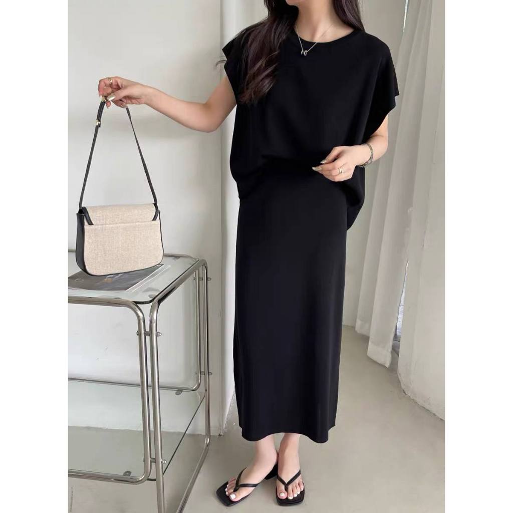 One Set Rok Panjang Knit Import Premium