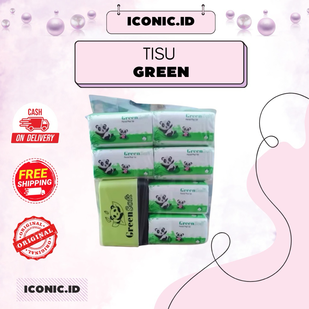 Iconic.id - Tisu Green / Green Tisu / Green Facial Pop Up Tisu / Tisu Green
