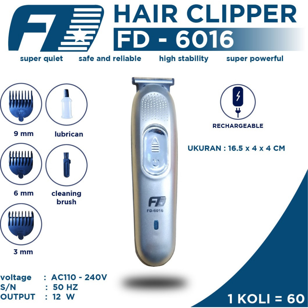 Hair Clipper / Alat Cukur Rambut FD 6016