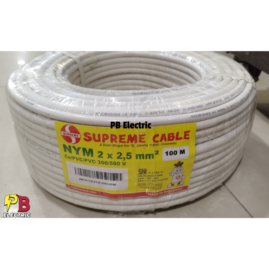 Kabel NYM 2 x 2.5 mm Merk Supreme / Kabel NYM 2 x 2,5 mm Supreme  / Supreme NYM 2x2.5